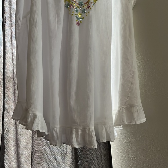 #94.   Roaman’s Swim white Tunic Beatiful plus size 1X - Picture 8 of 10